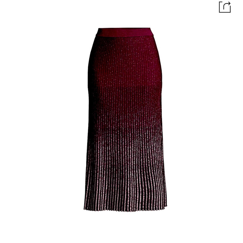 NWT Misook Metallic Knit Skirt